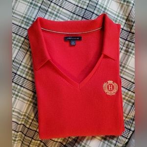 NWOT Tommy Hilfiger red cotton sweater